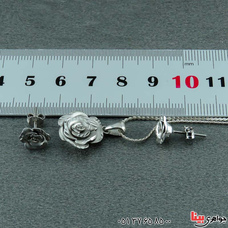 سرویس نقره طرح گل رز با زنجیر ترک _کد:23058