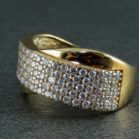 انگشتر نقره پرنس پیچ طلایی زیبا زنانه 