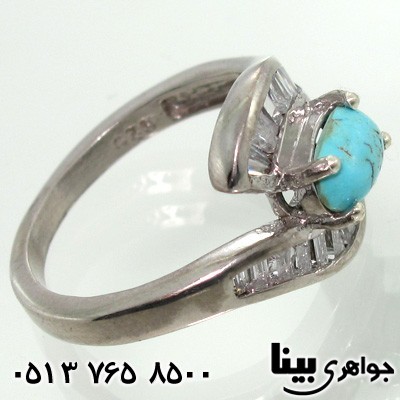 انگشتر فیروزه طرح چشم زنانه