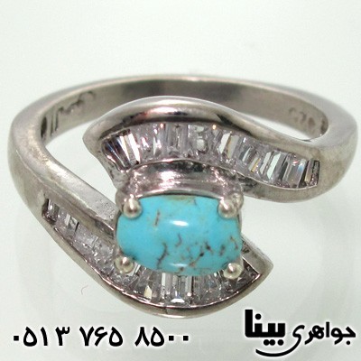 انگشتر فیروزه طرح چشم زنانه
