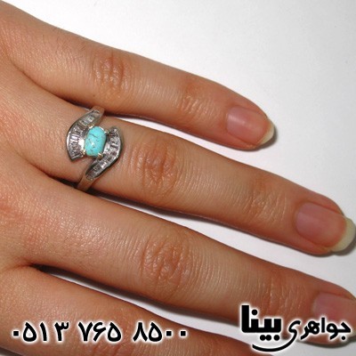 انگشتر فیروزه طرح چشم زنانه