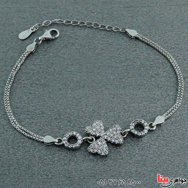 دستبند نقره پرنس رودیوم زنانه _کد:23097