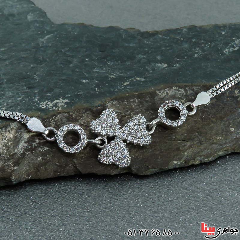 دستبند نقره پرنس رودیوم زنانه _کد:23097