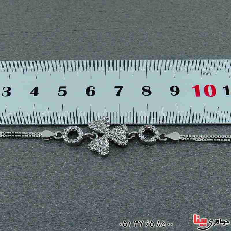 دستبند نقره پرنس رودیوم زنانه _کد:23097