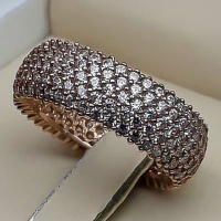 انگشتر نقره رز گلد بسیار زیبا 