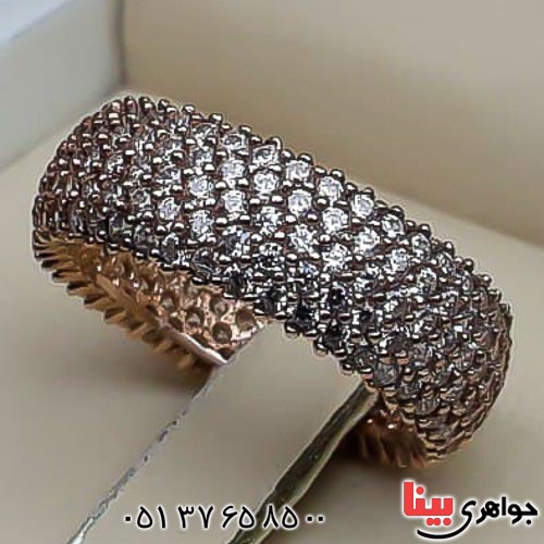 انگشتر نقره رز گلد بسیار زیبا _کد:23123