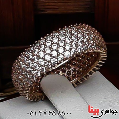 انگشتر نقره رز گلد بسیار زیبا _کد:23123