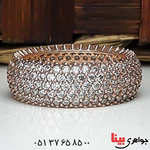 انگشتر نقره رز گلد بسیار زیبا _کد:23123