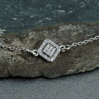 دستبند نقره رودیوم خاص بسیار زیبا زنانه 