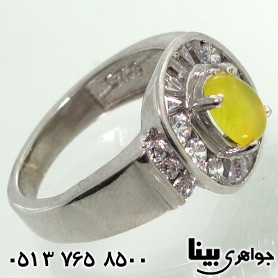 انگشتر عقیق شرف الشمس زنانه دور نگین