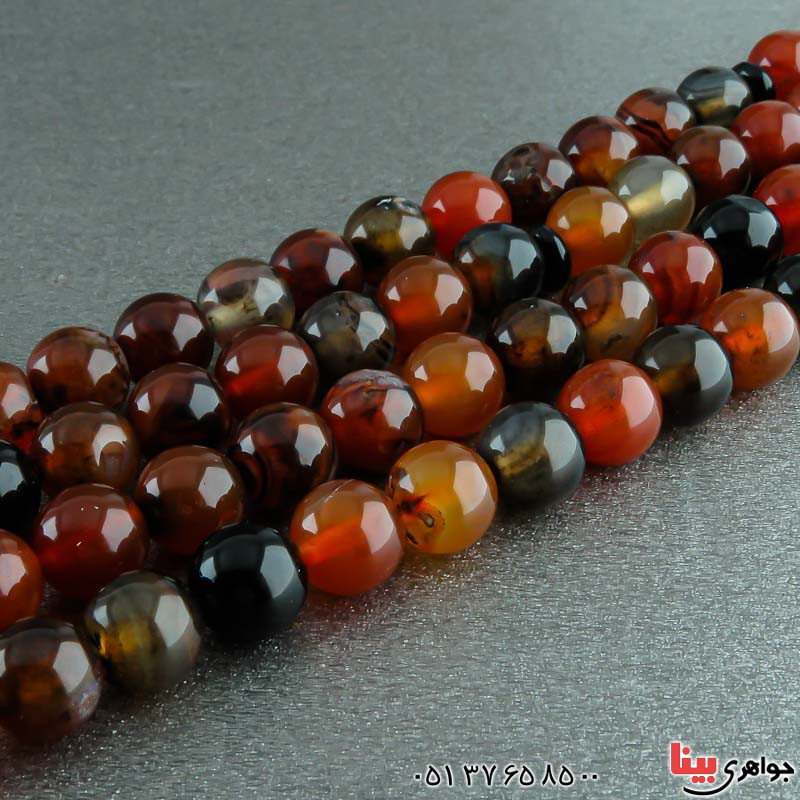 تسبیح عقیق سلیمانی 101 دانه ای درشت و گرد _کد:23171