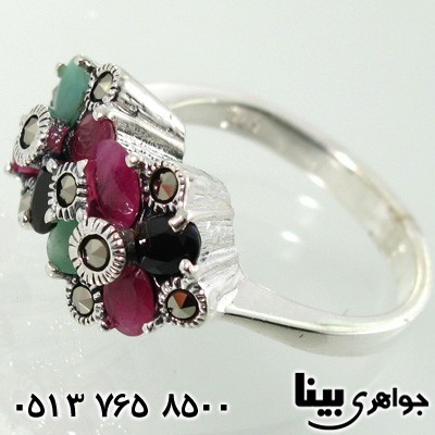 انگشتر چند جواهر هشت نگین زنانه