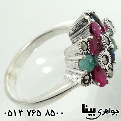 انگشتر چند جواهر هشت نگین زنانه