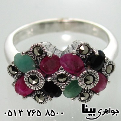 انگشتر چند جواهر هشت نگین زنانه