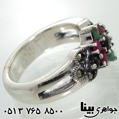 انگشتر چند جواهر 9 نگین زنانه
