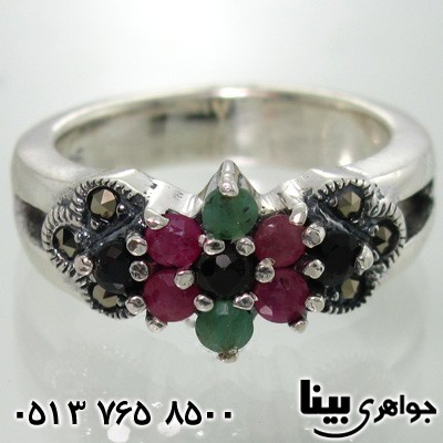 انگشتر چند جواهر 9 نگین زنانه