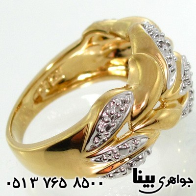 انگشتر الماس طرح شاخه زنانه