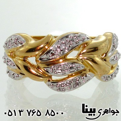 انگشتر الماس طرح شاخه زنانه