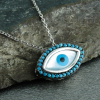 گردنبند نقره گردنبند نقره چشم زخم زنانه 