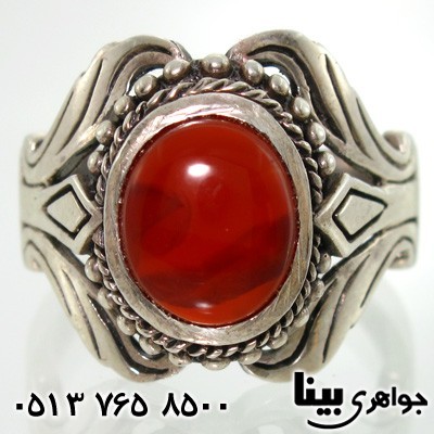 انگشتر عقیق یمنی طرح کلاسیک مردانه