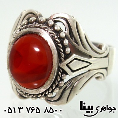 انگشتر عقیق یمنی طرح کلاسیک مردانه
