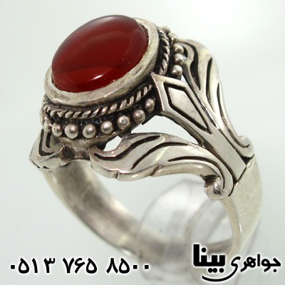 انگشتر عقیق یمنی طرح کلاسیک مردانه