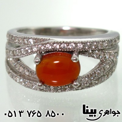انگشتر عقیق یمنی چشمی زنانه
