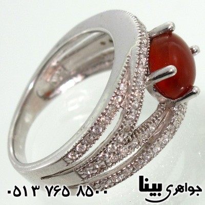 انگشتر عقیق یمنی چشمی زنانه