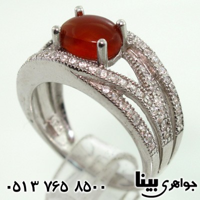 انگشتر عقیق یمنی چشمی زنانه