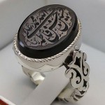 مشکی دست ساز با حکاکی پنج تن _کد:23430