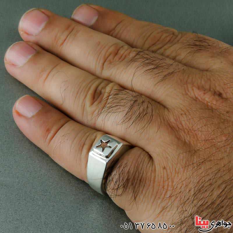 انگشتر نقره فاخر مردانه همراه با حرز امام جواد _کد:23450