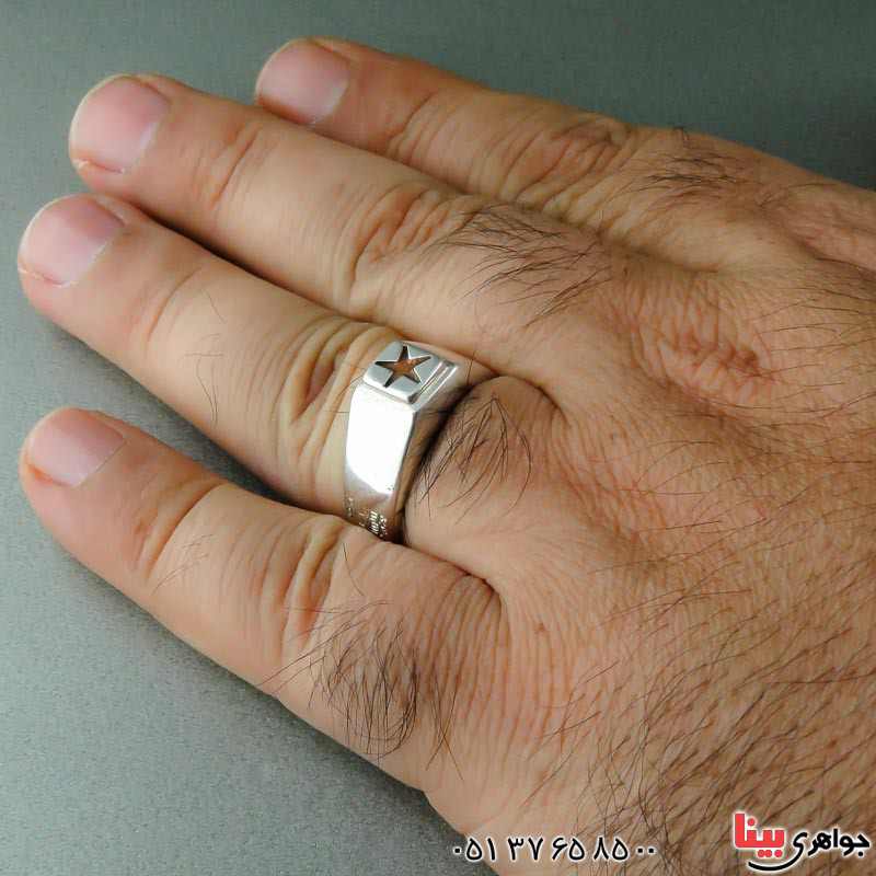 انگشتر نقره خاص مردانه همراه با حرز امام جواد (ع) _کد:23467