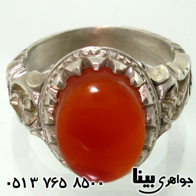 انگشتر عقیق یمنی دور چنگ مردانه