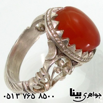 انگشتر عقیق یمنی دور چنگ مردانه