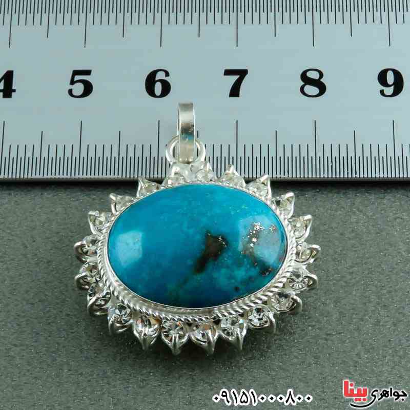گردنبند فیروزه دورجواهری زنانه بسیارزیبا _کد:23487