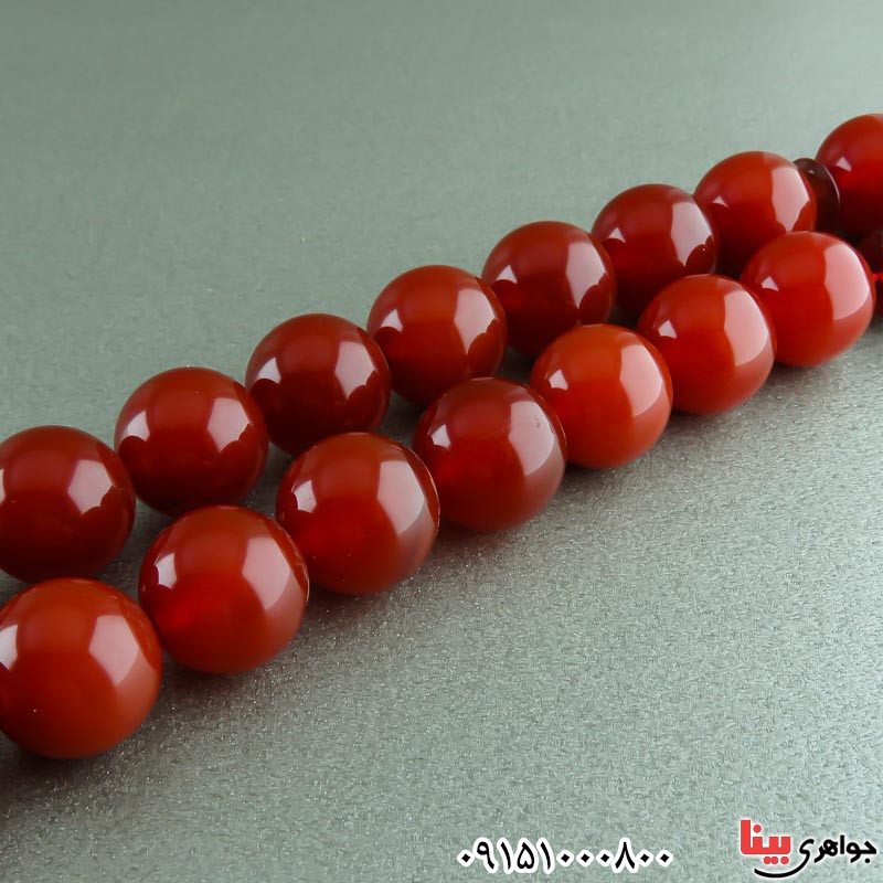 تسبیح عقیق قرمز 33 دانه ای خوشرنگ درشت _کد:23530