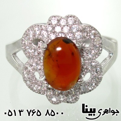 انگشتر عقیق یمنی طرح پارادایس زنانه