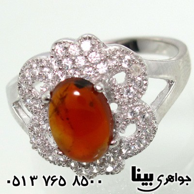 انگشتر عقیق یمنی طرح پارادایس زنانه