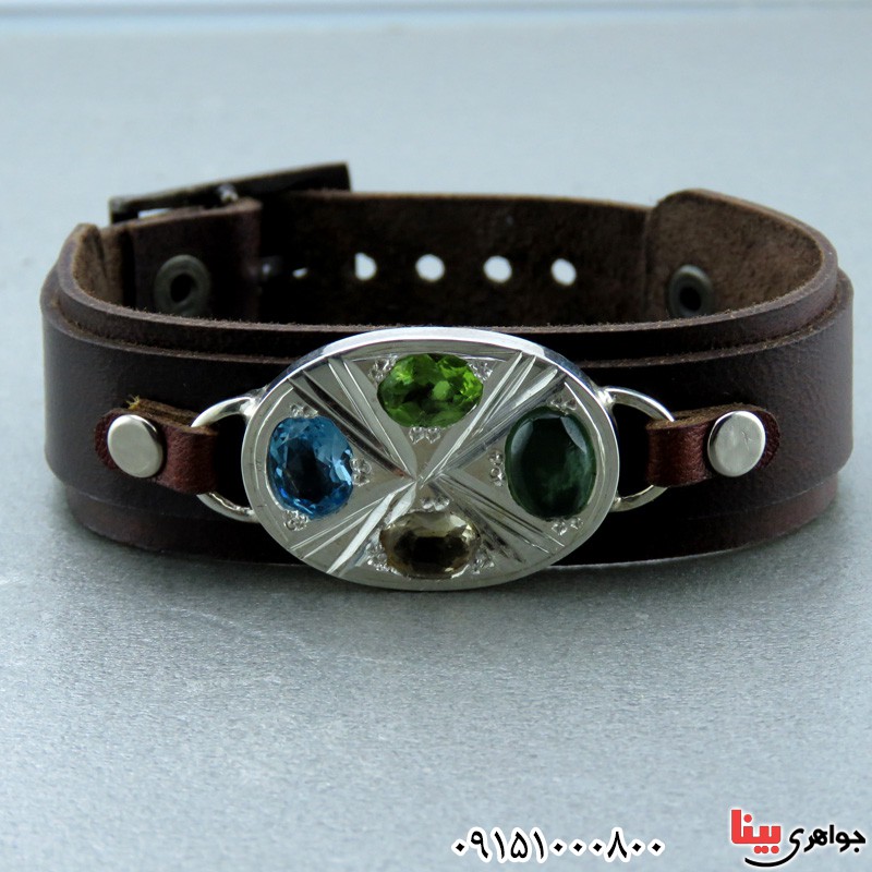 دستبند چند جواهر مردانه خاص سفارشی _کد:23606
