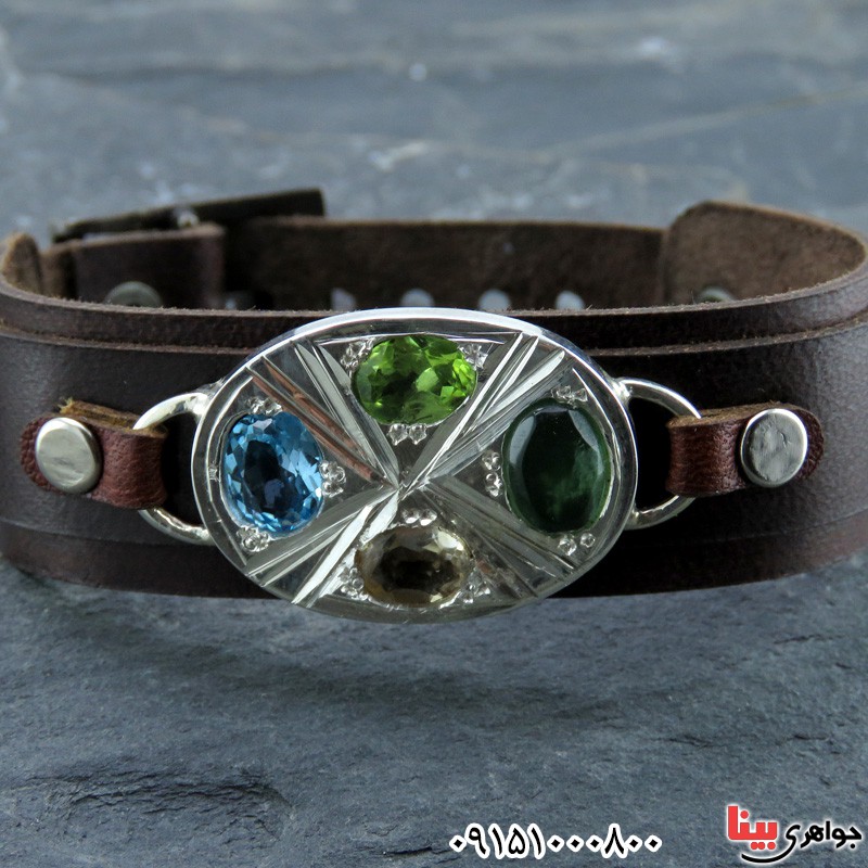 دستبند چند جواهر مردانه خاص سفارشی _کد:23606