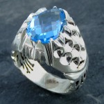 آبی سوئیسی دست ساز با تراش فرنس _کد:23632