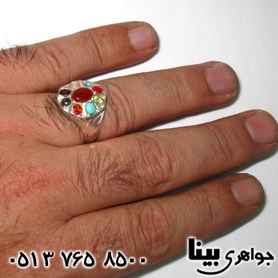 انگشتر چند جواهر فیروزه و عقیق حرز امام جواد(ع)