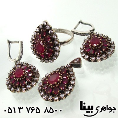 سرویس جید سرخ اشکی سایز درشت عثمانی