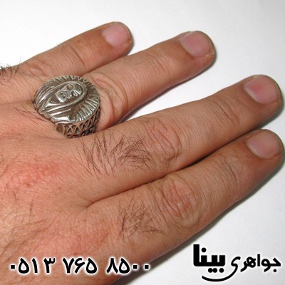 انگشتر نقره طرح شمایل مردانه