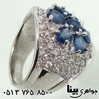 انگشتر یاقوت کبود فاخر زنانه