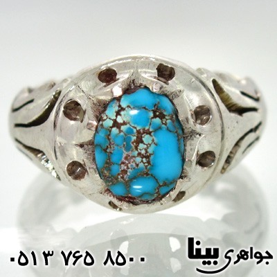 انگشتر فیروزه نیشابوری مردانه سنتی 01