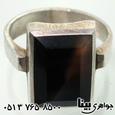 انگشتر عقیق سلیمانی مردانه طرح شکیبا