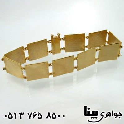 دستبند نقره زنانه دو رو آب طلای 18 عیار