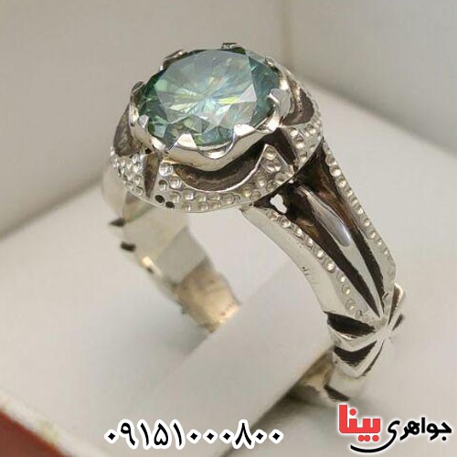 انگشتر الماس روسی (موزانایت) دست ساز و خاص _کد:23986