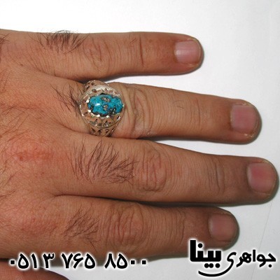 انگشتر فیروزه نیشابوری مردانه سنتی 02